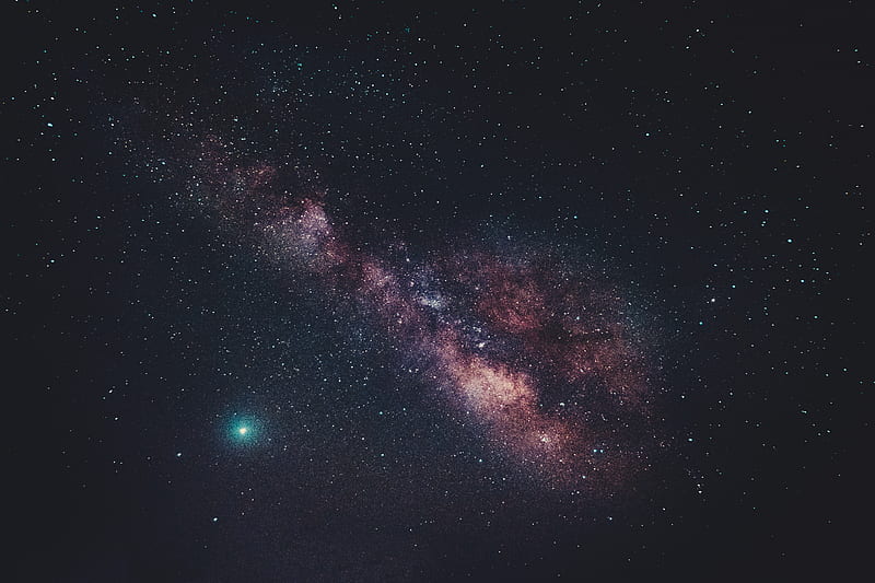 nebula, starry sky, stars, space, purple, HD wallpaper