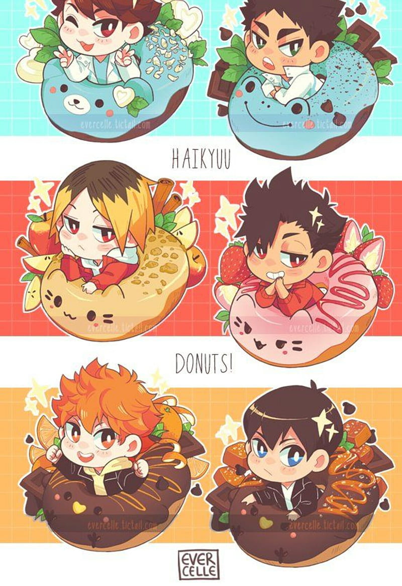 Anime Dessert Collage - Chocolates, Donuts, and More