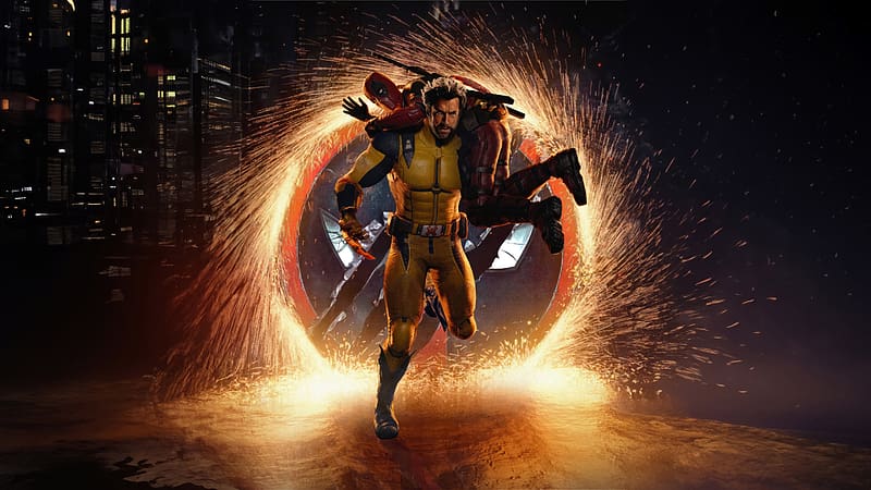 Deadpool x Wolverine New Deadpool 3 2023 Movie Scene Poster Canvas - Binteez