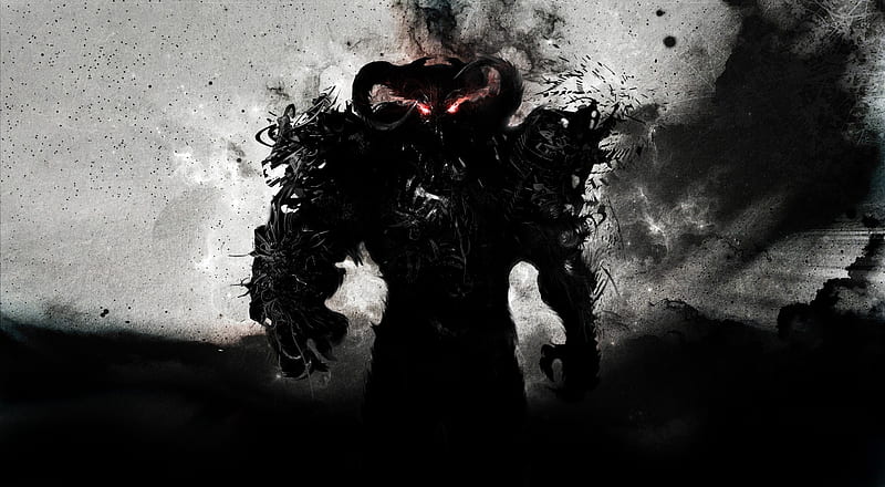 Shadow Beast, evil, shadow, silhouette, horns, armor, demon, cool, anime,  lone, HD wallpaper | Peakpx