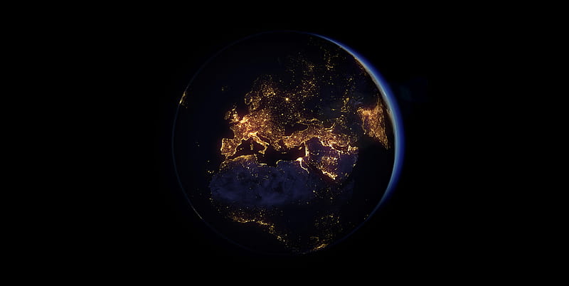 globe, earth, lights, Space, HD wallpaper