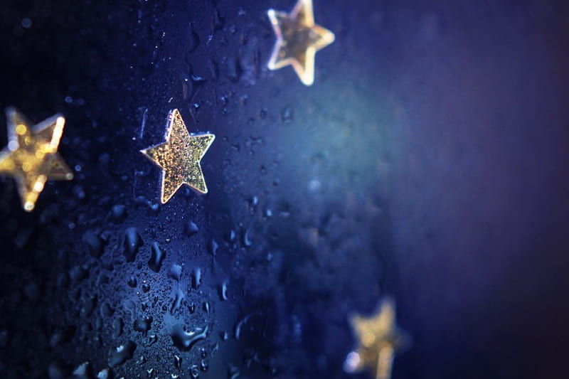 Stars, drop, drops, blue, star, HD wallpaper | Peakpx