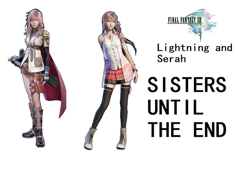 Sisters, serah, final fantasy, lightning, final fantasy xiii, HD wallpaper