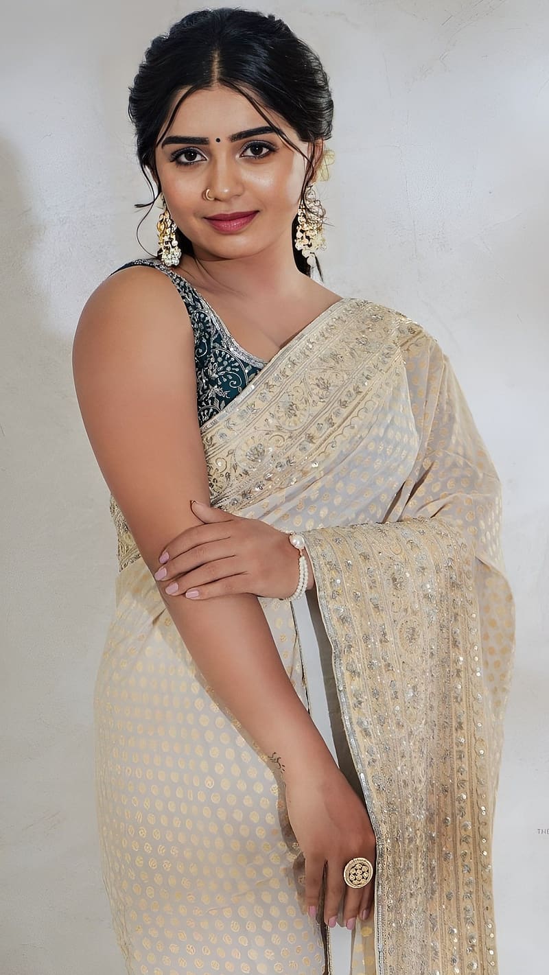 Gouri kishan, tamil actress, saree beauty, HD phone wallpaper