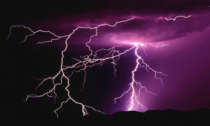 Pink Lightning, DISASTER, DANGER, BEAUTY, NATURE, STORMS, HD wallpaper