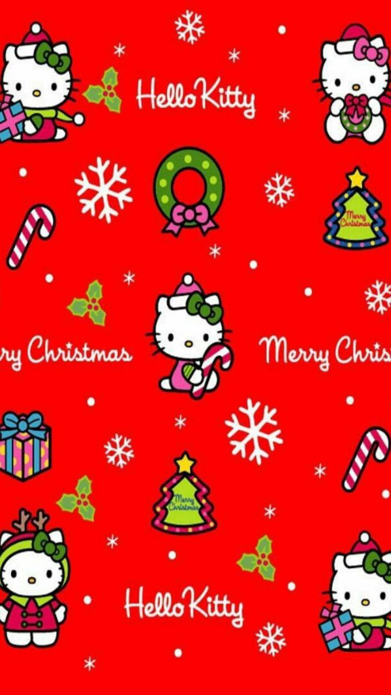 christmas kitty, screen saver, HD phone wallpaper