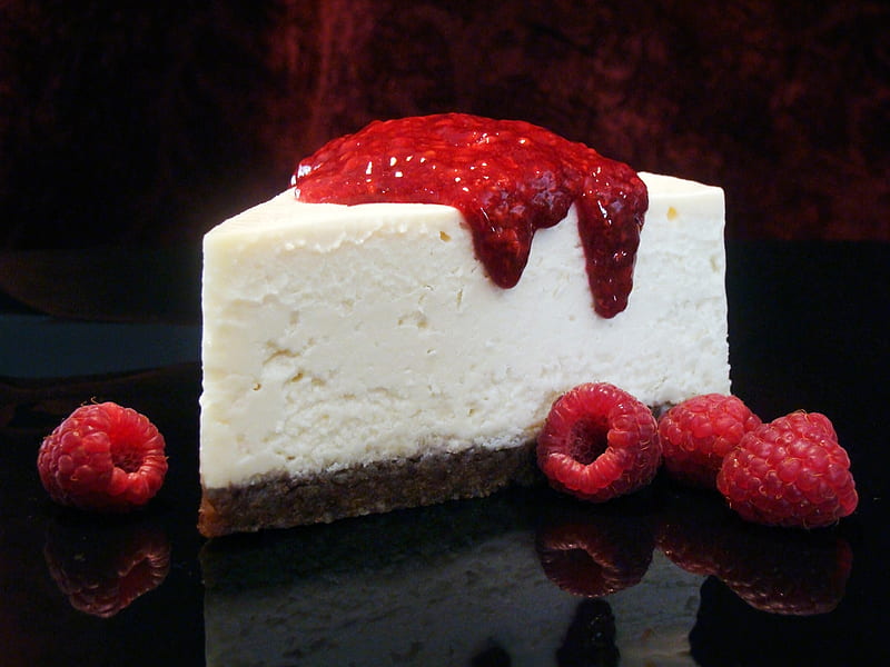 Rasberry Cheesecake, cake, yummy, cheese, rich, rasberry, dessert, HD wallpaper