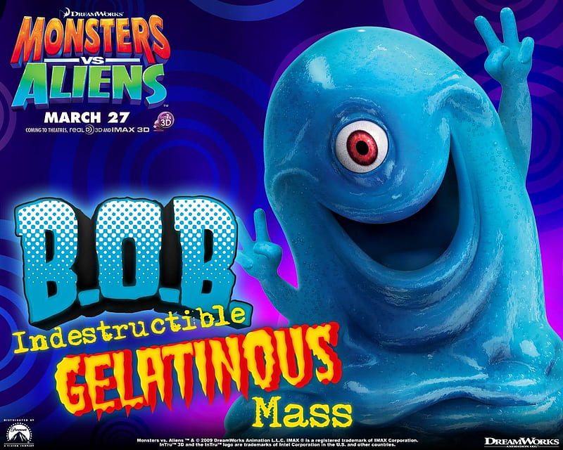 Monsters vs Aliens, dreamworks, gelatinous, bob, mass, indestructable, HD wallpaper