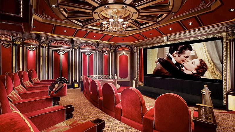 Luxury Home Theater, Theater Rooms, Media Design, Architecture, Home Interiors, HD wallpaper