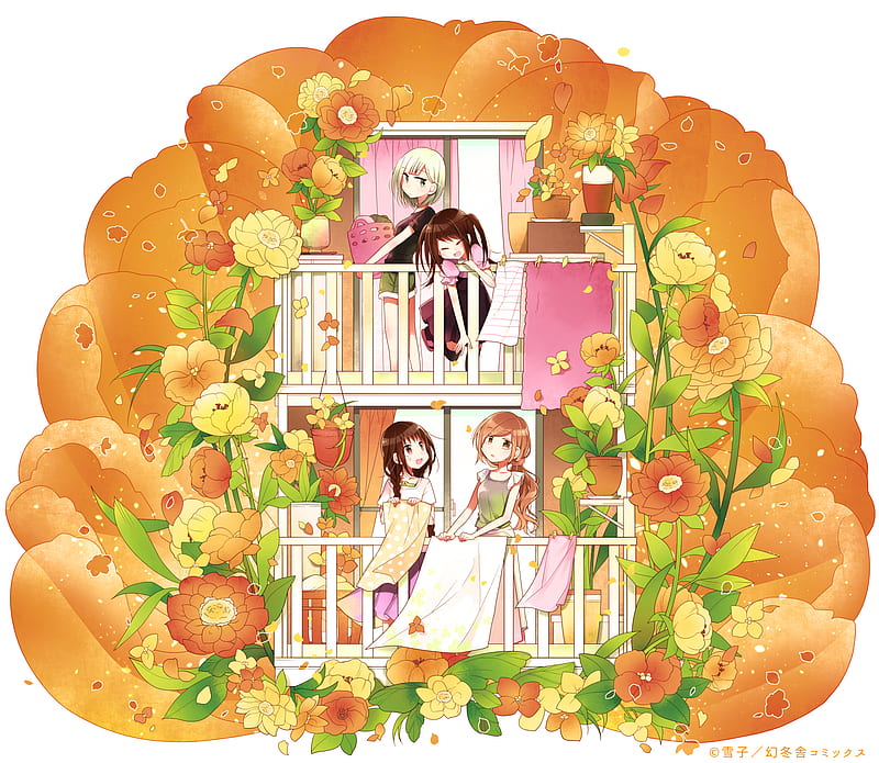 Anime, futaribeya: una habitacion para dos, kawawa sakurako, yamabuki  kasumi, Fondo de pantalla HD | Peakpx