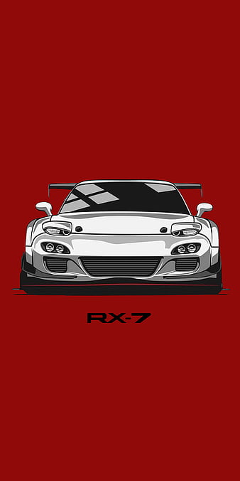 Orange Mazda RX-7 Wallpaper Gif