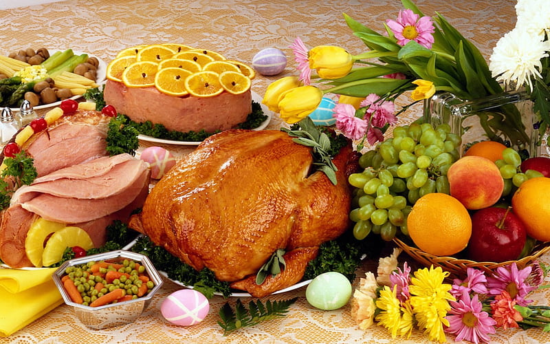 Day, Thanksgiving, day, roast, turkey, thanksgiving, HD wallpaper