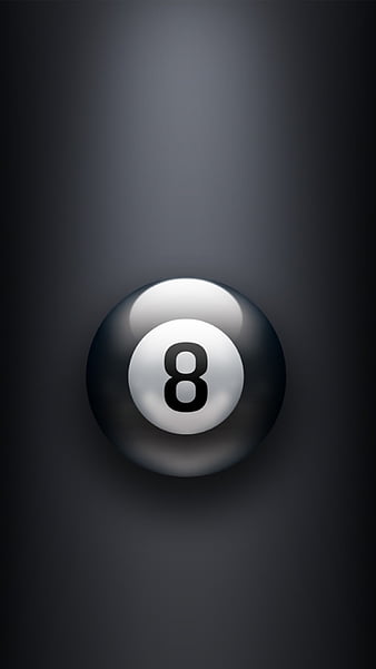 Ball, billiardo, black, game, gray, number 8, HD phone wallpaper