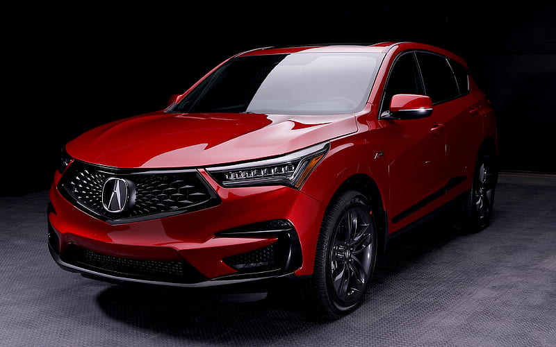 Acura RDX, darkness, 2019 cars, crossovers, red RDX, Acura, HD wallpaper