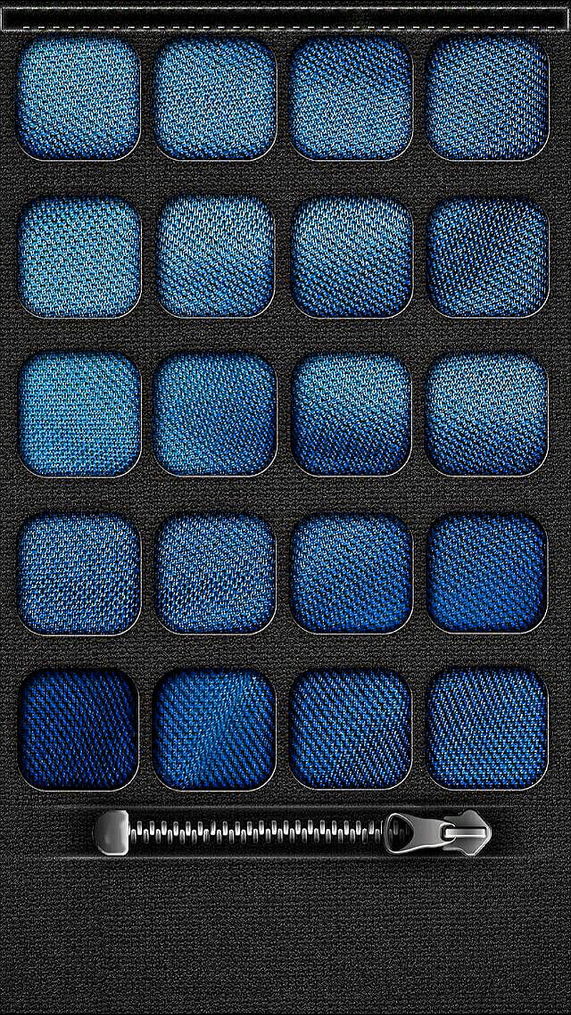 Jeans icon shelf, black, blue, zipper, HD phone wallpaper