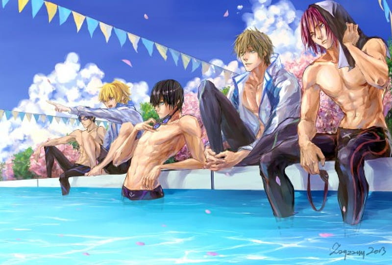 free iwatobi swim club nagisa wallpaper