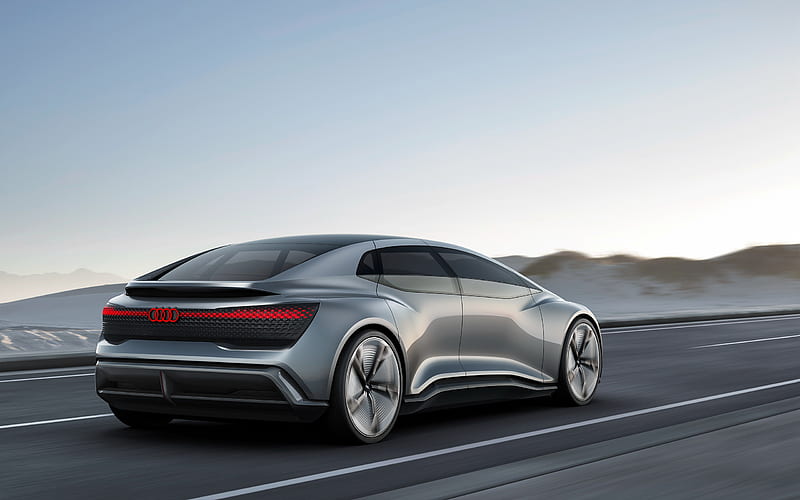 Audi Aicon Concept, 2017, rear view, cars of the future, German cars, future design, Audi, HD wallpaper