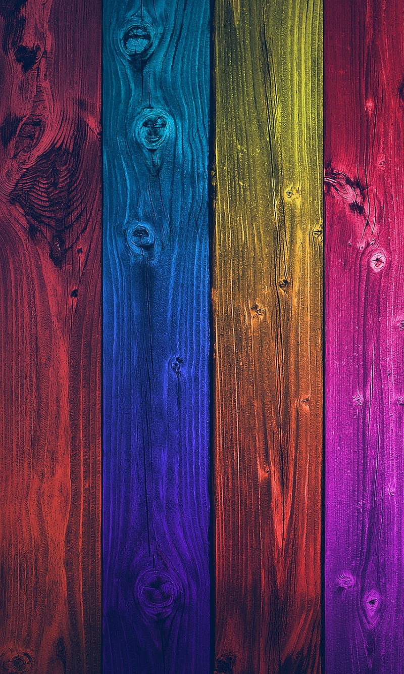 Colorful, blue, wood, yellow, HD phone wallpaper | Peakpx