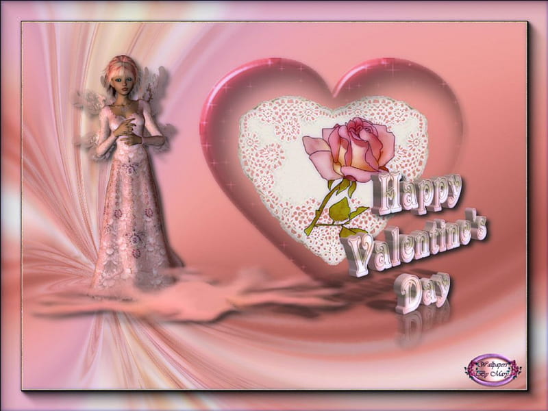 Dusty Rose Valentine, corazones, Candy, Valentine, ValentinesDay, Roses, Flowers, HD wallpaper