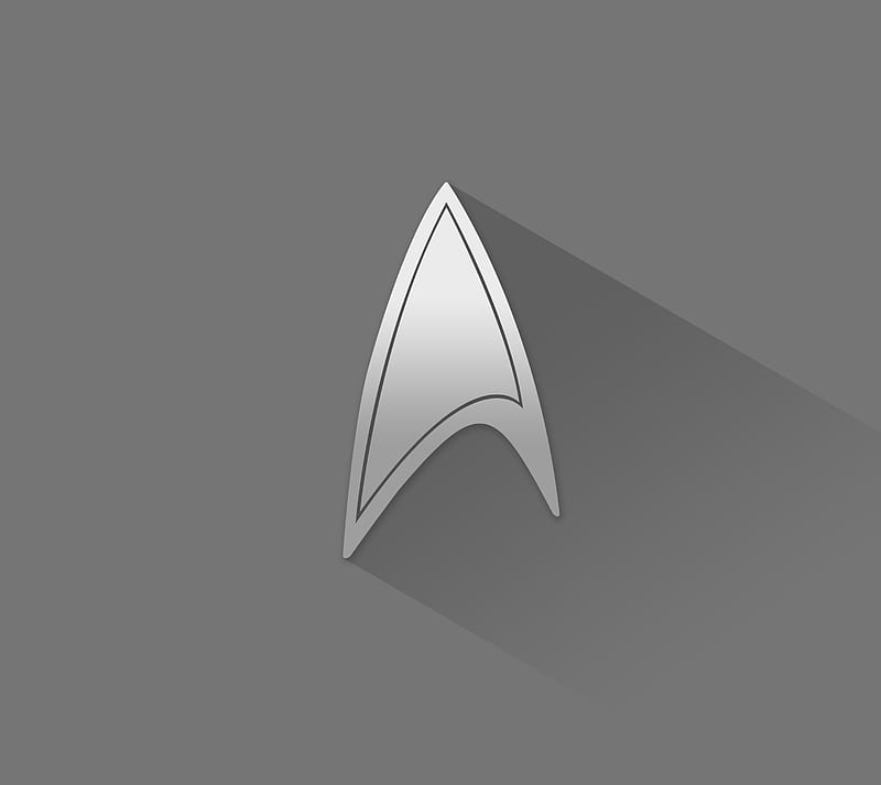 Star Trek Insignia, flat, gray, logo, star trek, starfleet, HD wallpaper