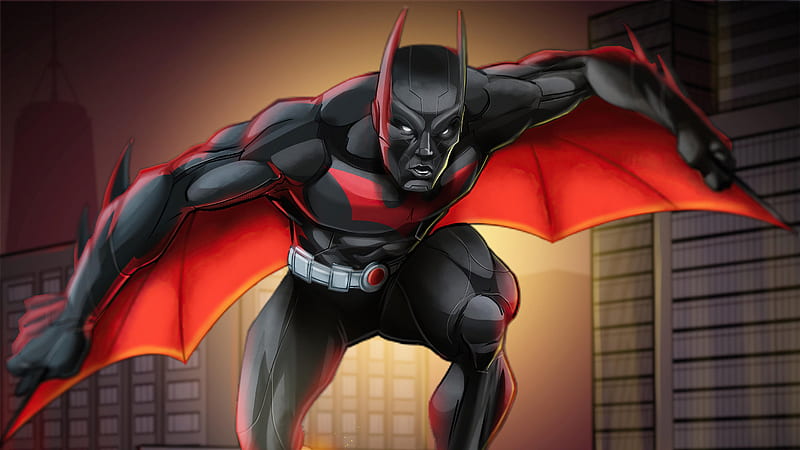 Batman Beyond In City , batman, superheroes, artist, artwork, digital-art, artstation, HD wallpaper