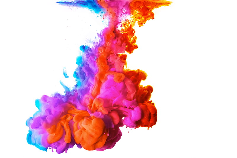 Color Tint, blue, coloful, explosion, pink, red, smoke, stylus, water, HD wallpaper