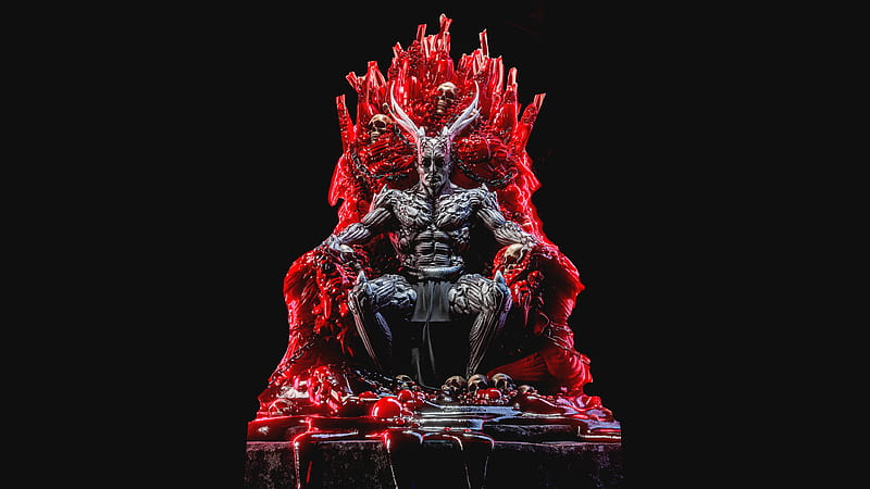 a king of hell, eerie, gothic, demon, dark, HD wallpaper