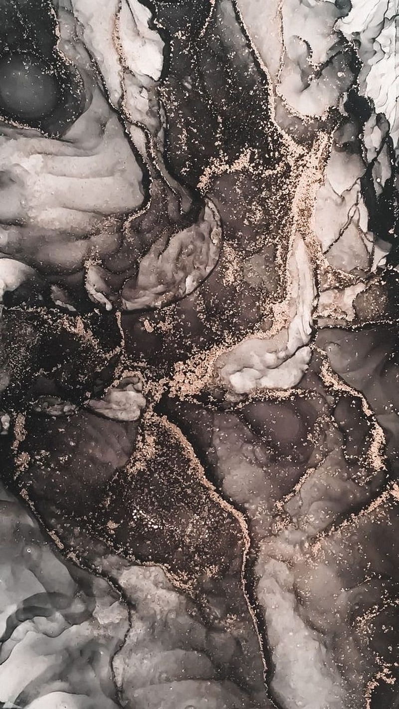 Dark marble , black, black and white, marbled, metallic, HD phone wallpaper