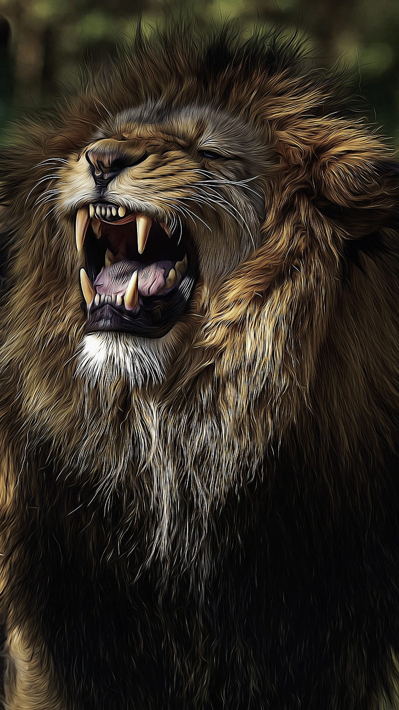 Lion angry animal king teeth wild HD phone wallpaper  Peakpx
