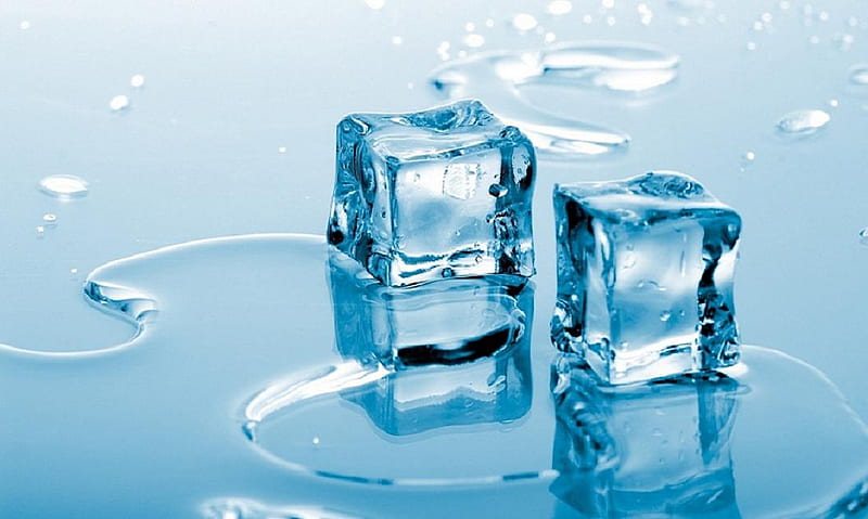 Ice cubes, graphy, water, clear, melt, ice, crystal, HD wallpaper