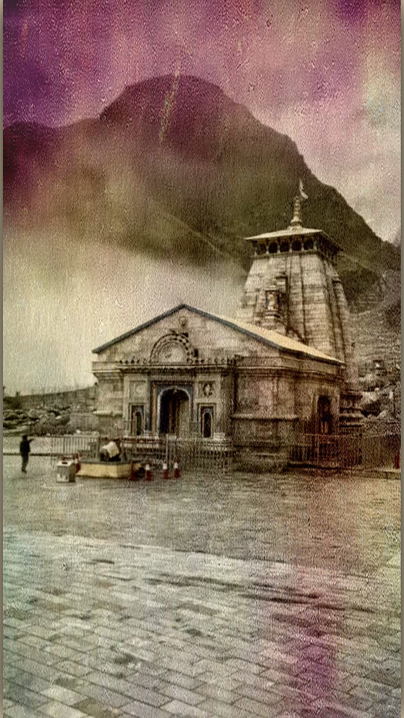 Kedarnath Mandir, shivling mandir, shivling, mandir, lord, god, HD phone wallpaper