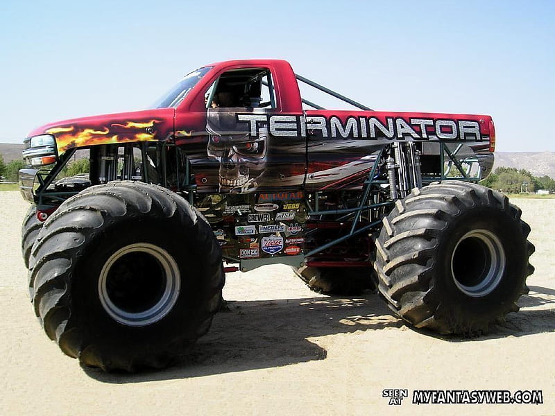Terminator Monster Truck, terminator, monster, truck, a, HD wallpaper