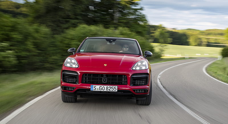 2021 Porsche Cayenne GTS Coupe (Color: Carmine Red) - Front, HD wallpaper