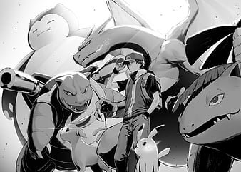 Anime Pokemon Red Pikachu Mega Charizard X 4K Wallpaper #272