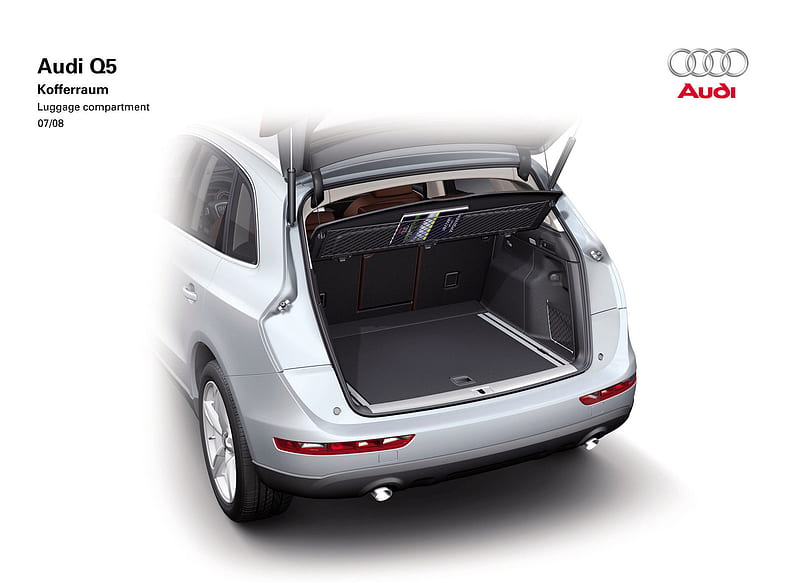 Audi Q5 (2009) Luggage Compartment, car, HD wallpaper