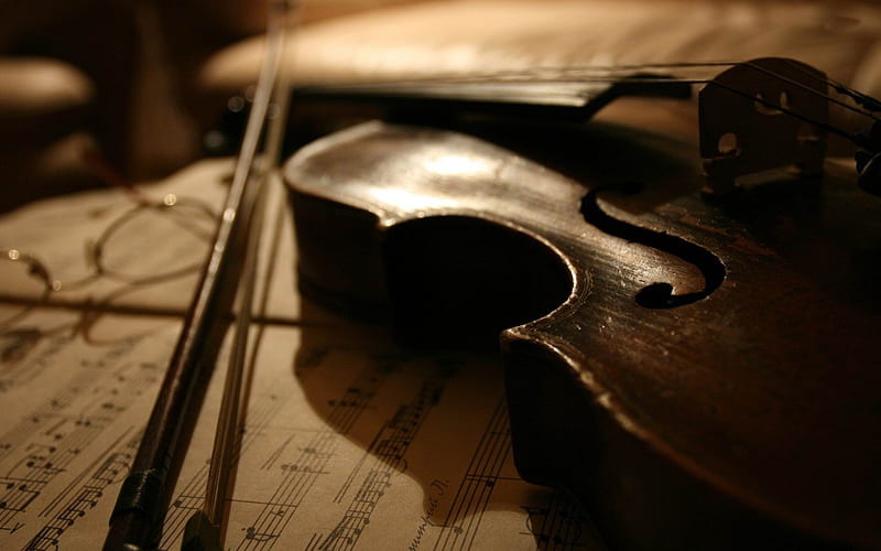 violin-music theme, HD wallpaper