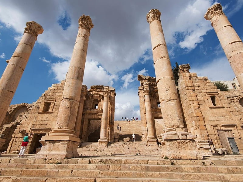 Imperial Jerash: where history seeps from the ancient stones, Temple of Artemis, HD wallpaper
