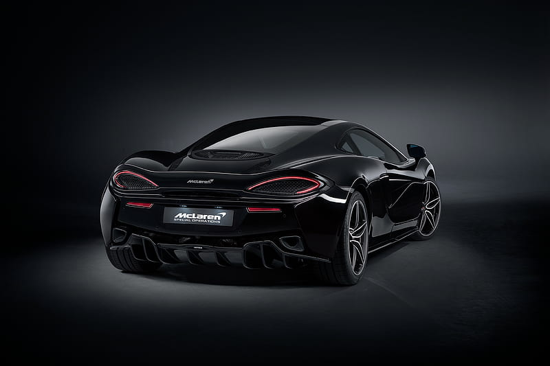 McLaren 570GT MSO Black Collection 2018 Rear, mclaren-570gt, mclaren, carros, 2018-cars, HD wallpaper