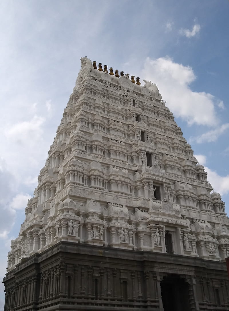 Temple, tower, gopuram, sikalahasti, HD phone wallpaper