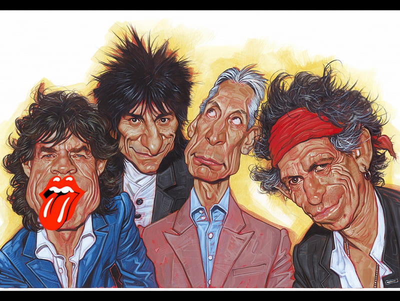 The rolling stones, rock, band, fun, funny, HD wallpaper