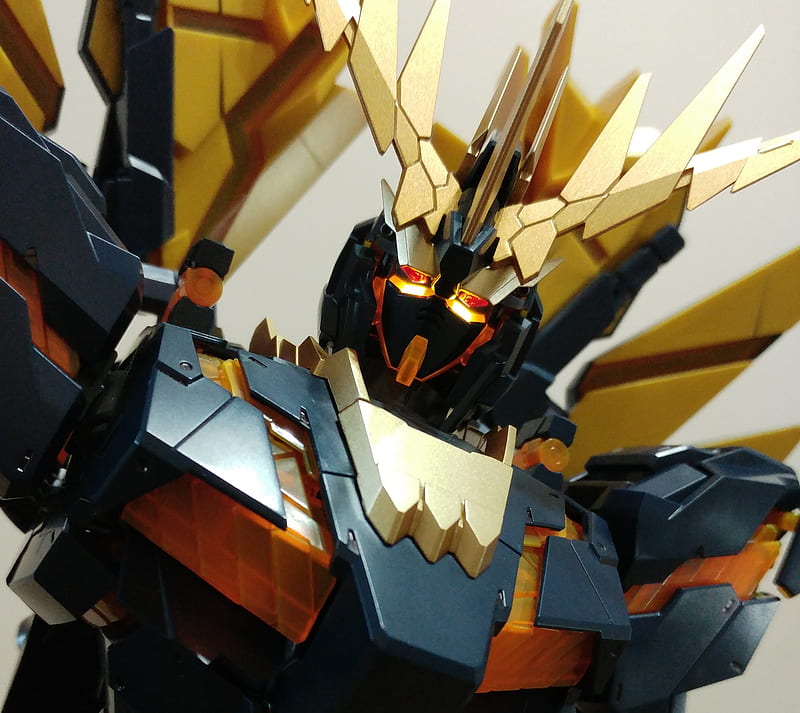 Gundam Banshee Norn, black lion, destroy mode, unicorn, HD wallpaper
