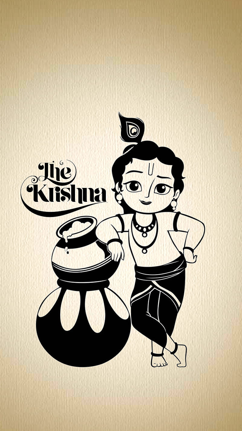 Bal Krishna Cartoon, losr krishna, animation, hindu god, bhakti,  devotional, HD phone wallpaper | Peakpx