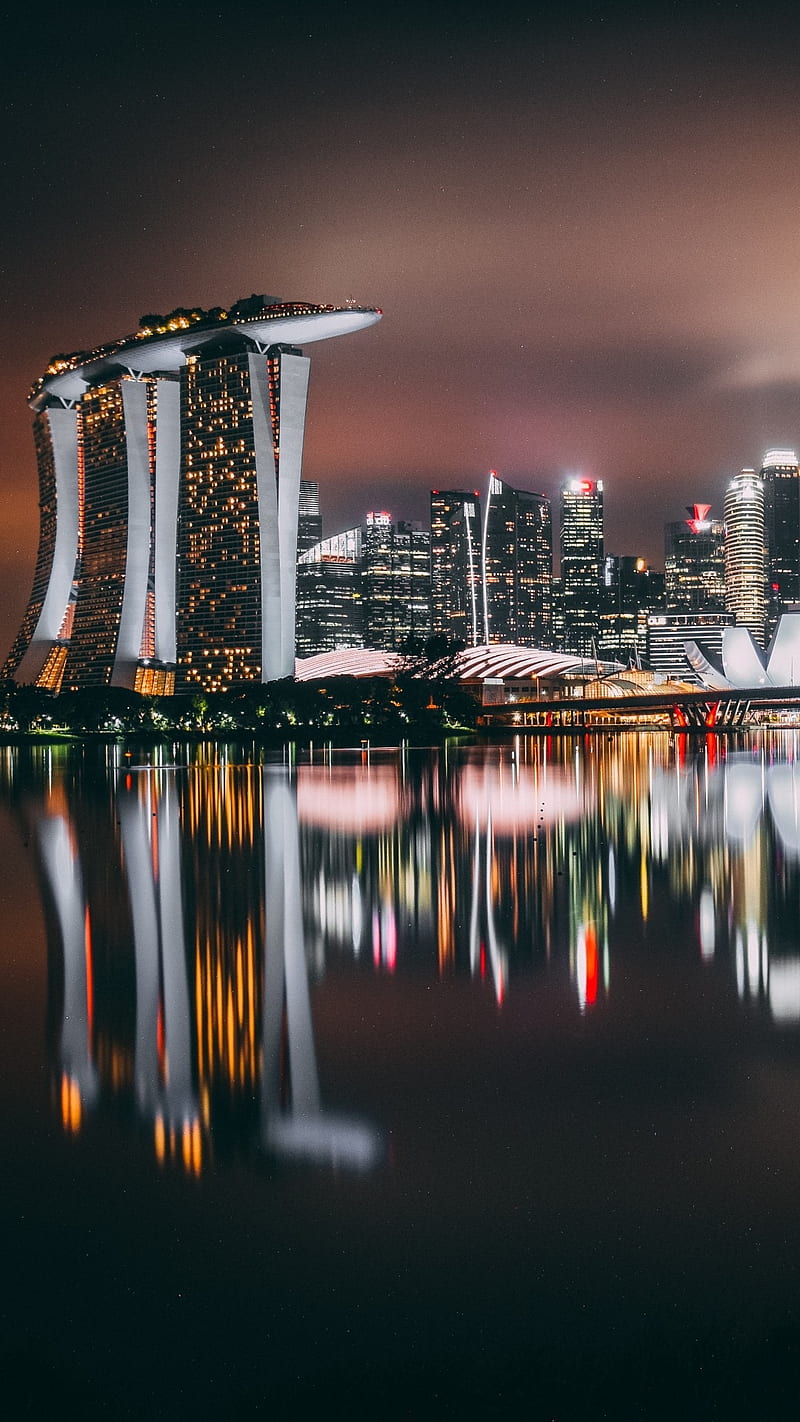 Singapore beauty, city, lights, view, HD phone wallpaper | Peakpx