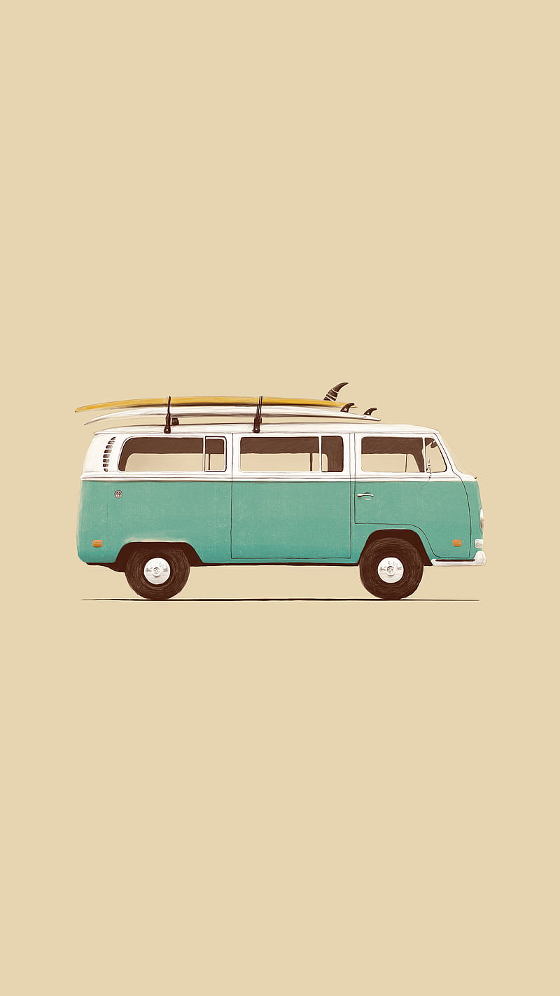 Blue Van, 70s, Florent, beach, bus, california, car, dream, old, seventies, summer, travel, trip, vintage, HD phone wallpaper