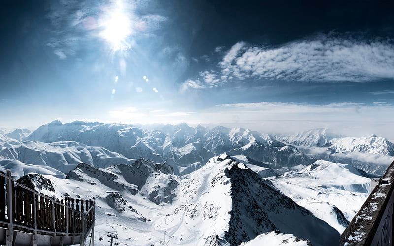 Alps Snow, snow, alps, nature, HD wallpaper