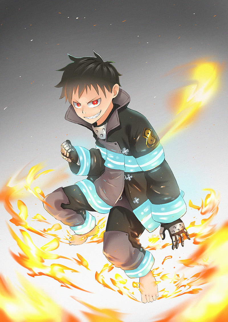 Anime Flaming Fire Brigade Shinra Kusakabe Cosplay Costume 9828 – COSBUYING