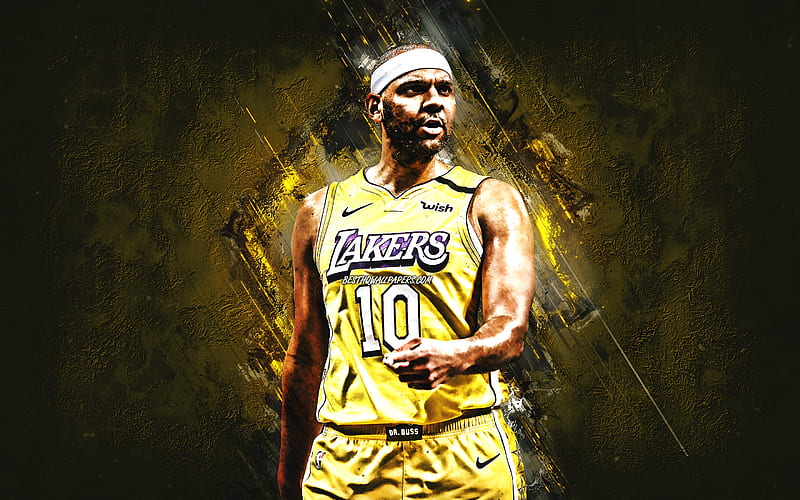 Jared Dudley, NBA, Los Angeles Lakers, yellow stone background, American Basketball Player, portrait, USA, basketball, Los Angeles Lakers players, HD wallpaper