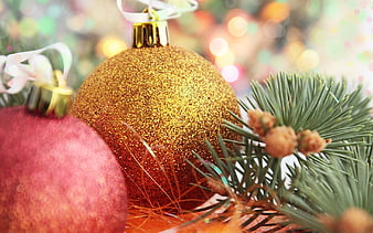 Merry Christmas - Christmas decoration ball, HD wallpaper | Peakpx
