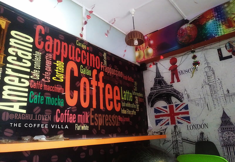 Coffee shop, brand, coffee lover, ghadodra, india, rock, surat, the coffee villa, travelling, HD wallpaper