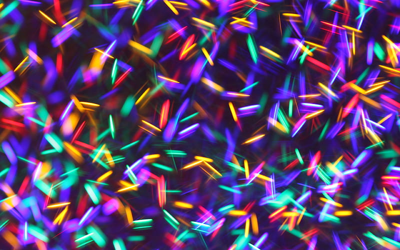 colorful neon rays abstract art, violet background, creative, neon lights, abstract rays, neon art, HD wallpaper
